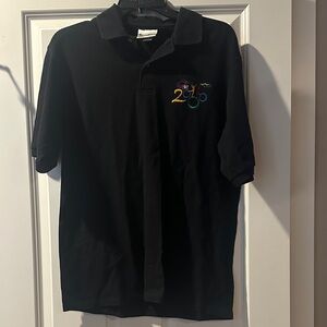 EPCOT Disney 2000 Black Polo Shirt with Embroidered Design